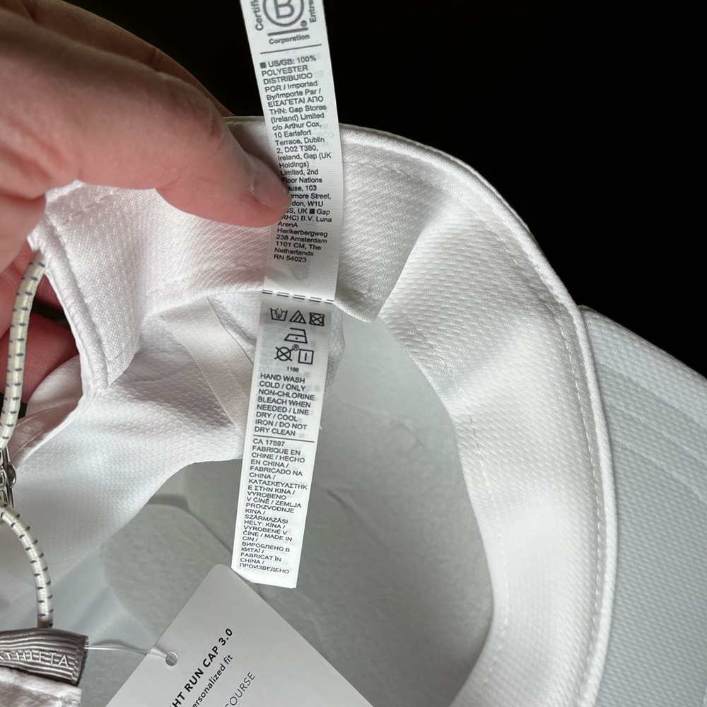 Athleta NWT Ultra Light Run Cap 3.0 Bright White Breathable Adustable Active - Picture 5 of 8
